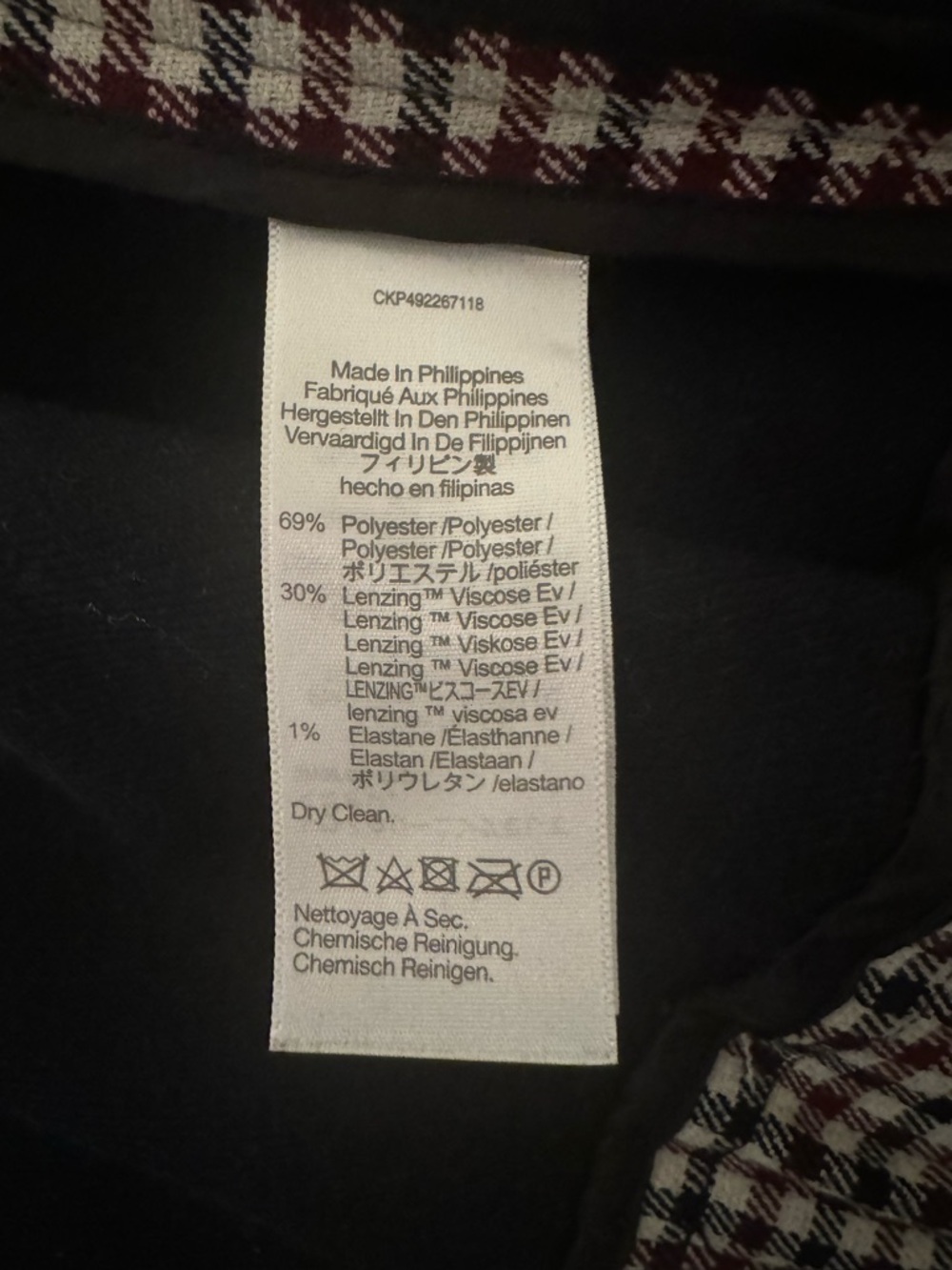 Madewell Burgundy & Black Gingham Snap-Front Jacket - Picture 5 of 6